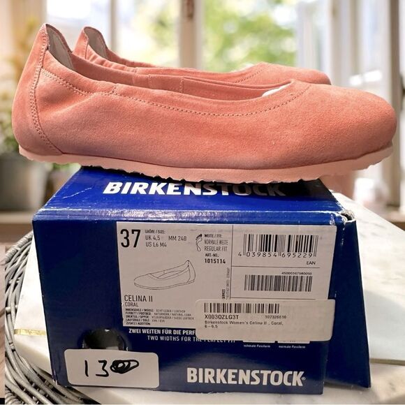 BIRKENSTOCK Celina II Leather Suede Slip-on Ballet Flat Size 37 - Picture 12 of 14